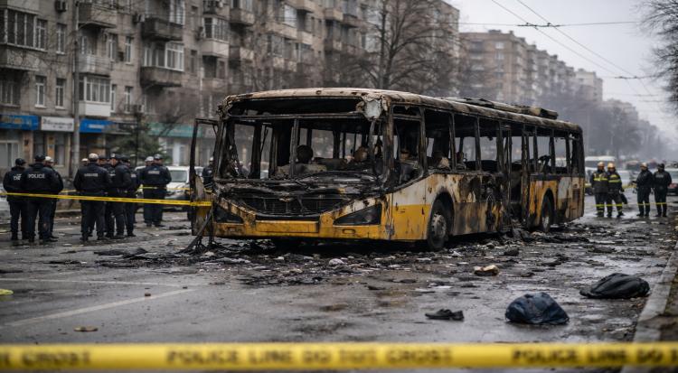 Russian Drones Kill 12 Ukrainian Miners in Bus Strike