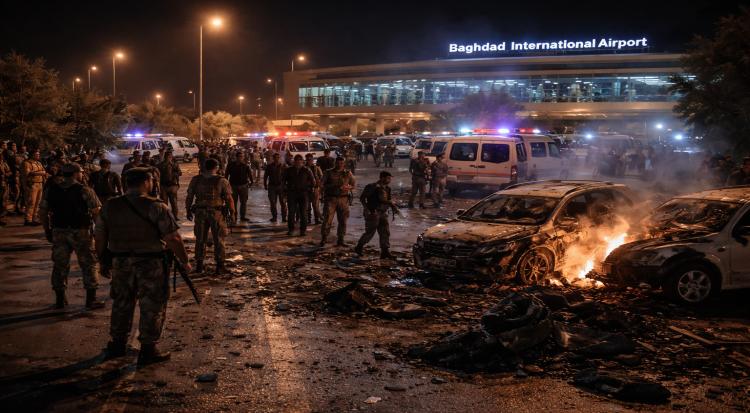 Rocket Attack Near Baghdad Airport Injures Four people
