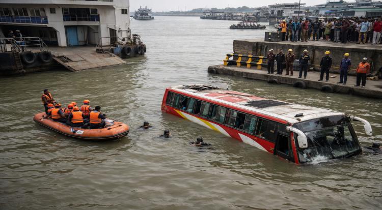 At least 24 killed after bus plunges into river in Bangladesh