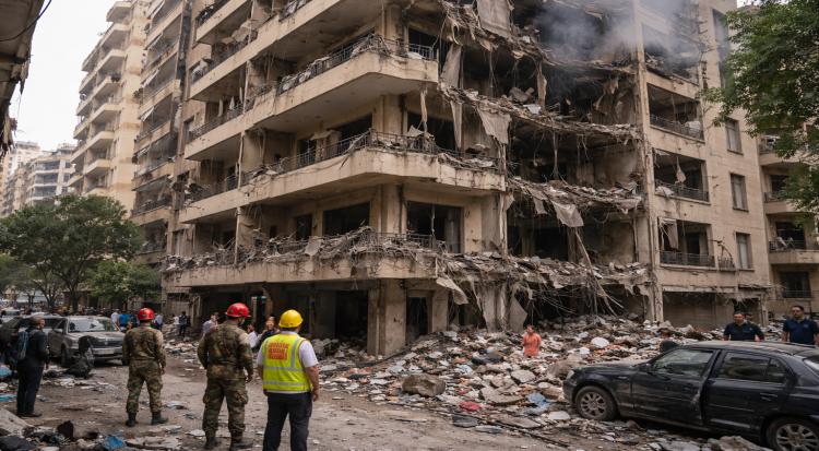 Airstrike Hits Residential Building Near Beirut, Killing Three