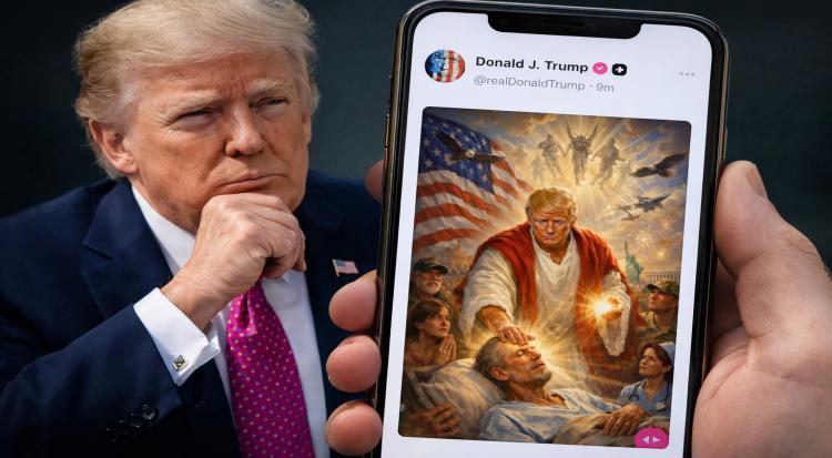 Trump Responds and Deletes ‘Jesus-Like’ Image After Religious Backlash