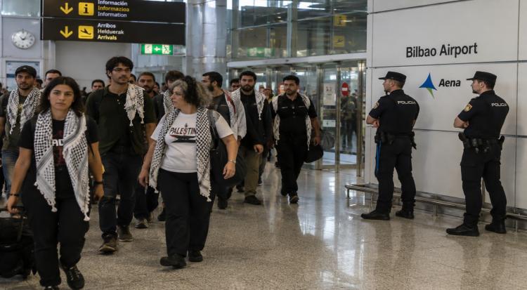 Spanish Police Attack Gaza Flotilla Activists at Bilbao Airport