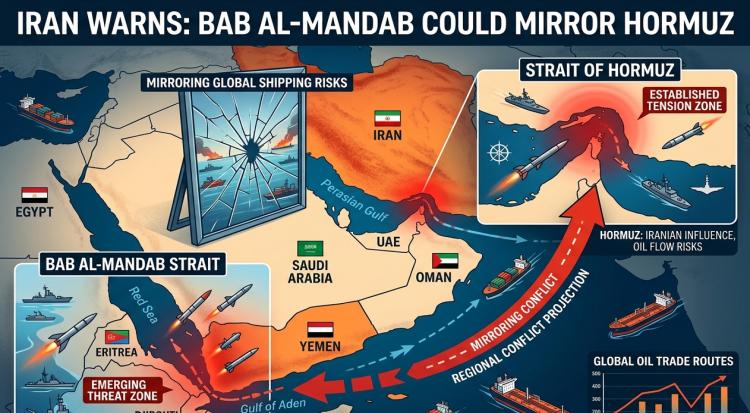 Iran Warns Bab al-Mandab Could Mirror Hormuz Amid Regional Conflict
