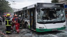 Russian drone strike hits bus in Kherson, Ukraine, injuring more than 10