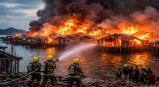 Fire destroys 200 homes in Sabah, Malaysia, displacing over 1,000