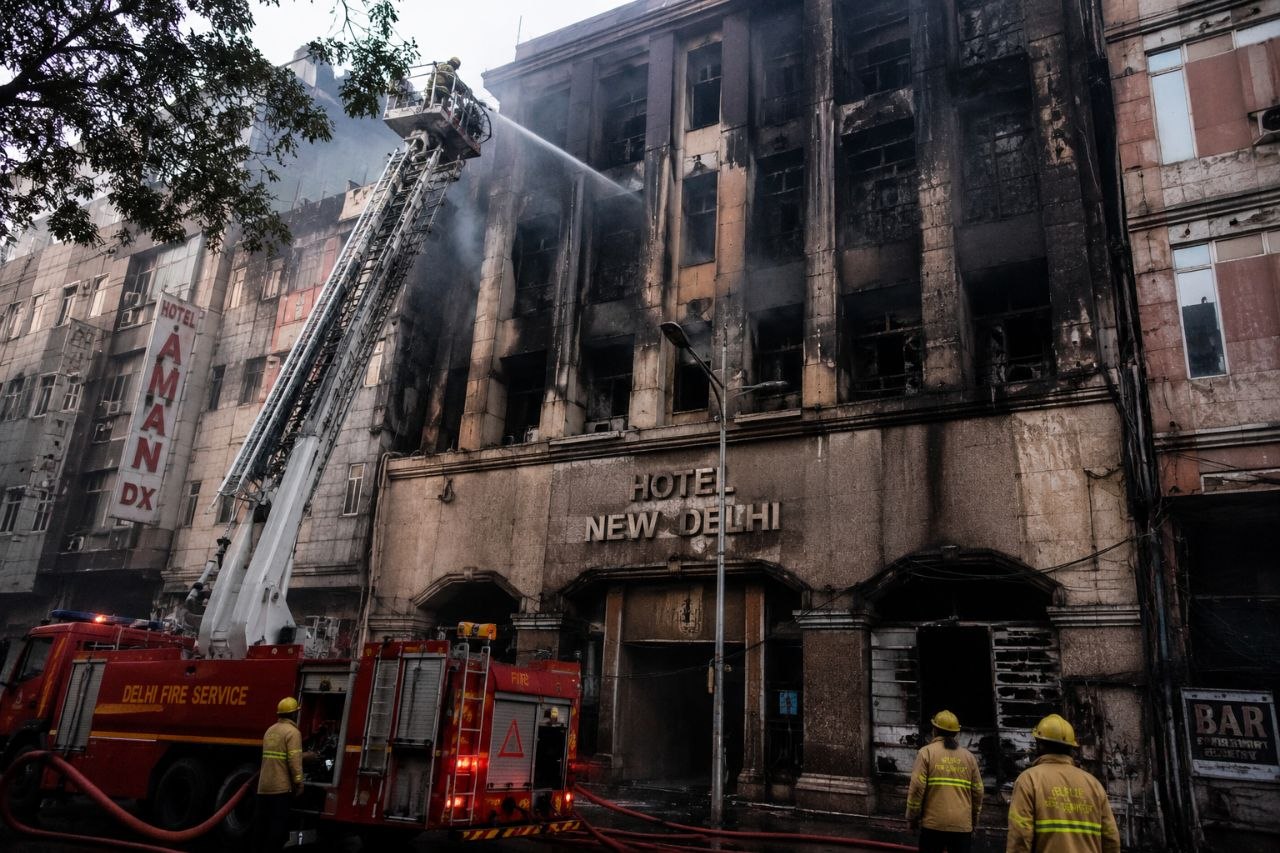 New Delhi Hotel Fire Kills At Least 21 People