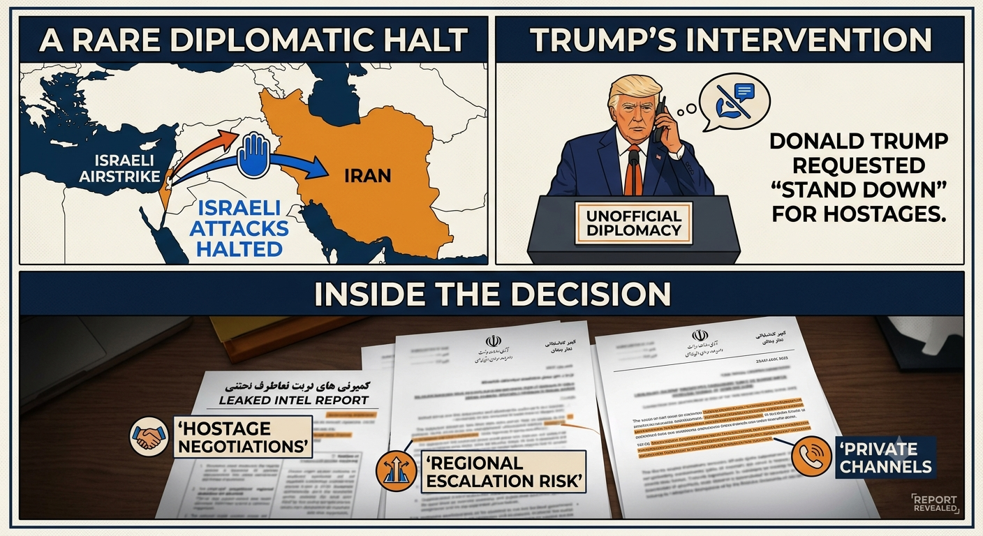 Israel Halts Iran Strikes After Trump Request, Report Says