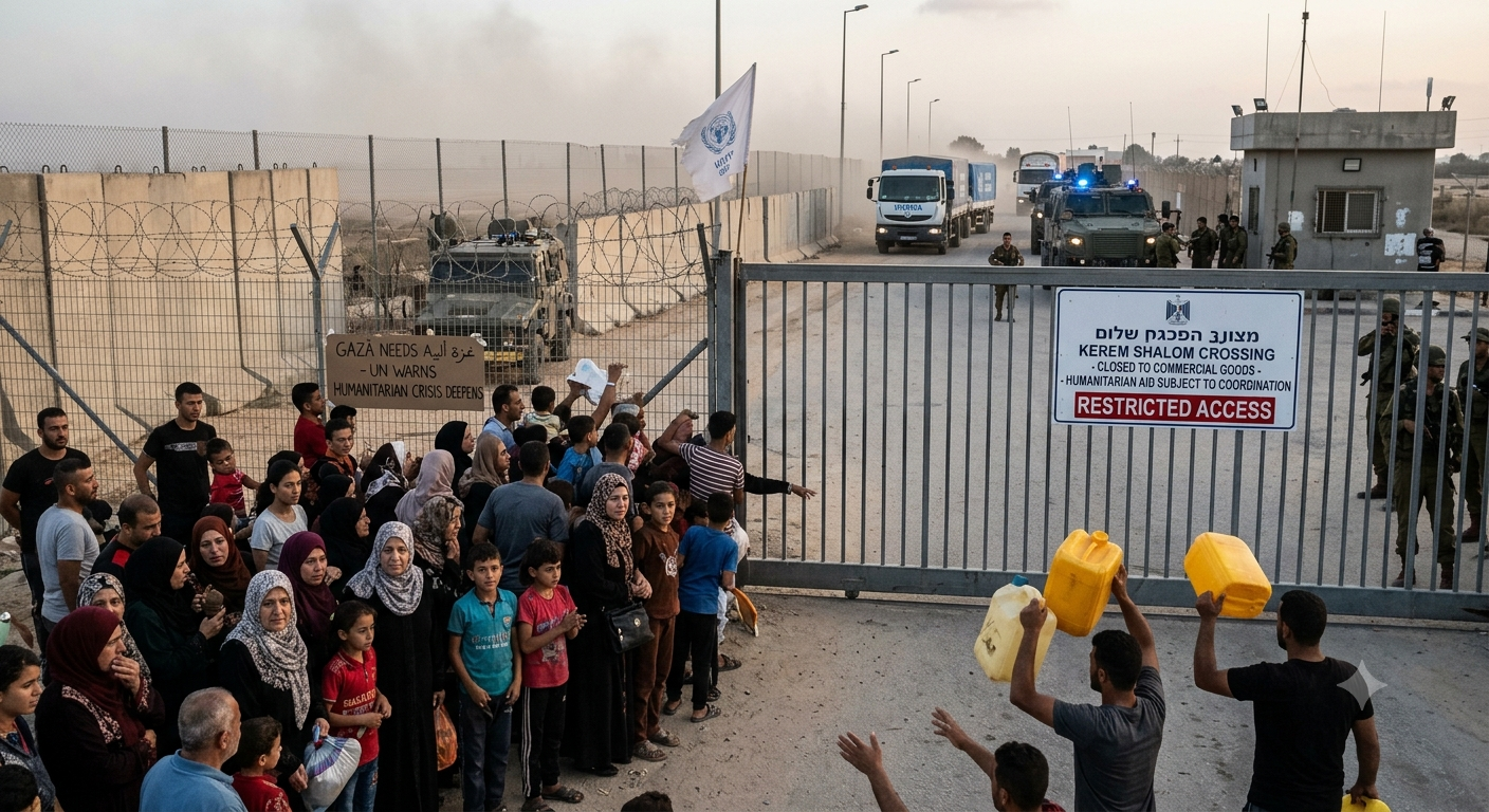 Gaza Humanitarian Crisis Deepens as Israel Restricts Aid Crossings, UN Warns