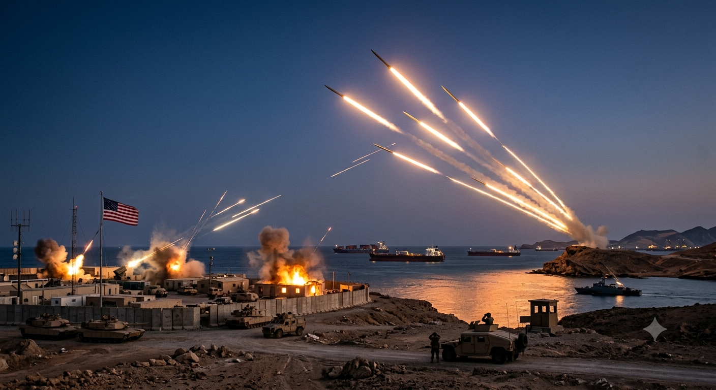 Iran Targets US Bases in Jordan and Gulf After Strikes Near Hormuz