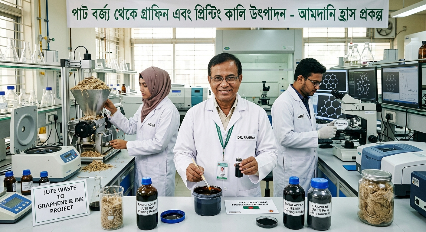 Bangladesh Scientists Turn Jute Waste into Printing Ink and Graphene, Reducing Import Costs