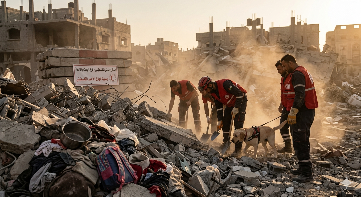 Red Cross Warns Thousands of Palestinians Buried Under Gaza Rubble May Never Be Identified