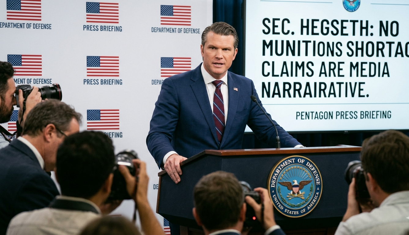 US Defence Secretary Pete Hegseth Denies Munitions Shortage Claims, Calls It Media Narrative