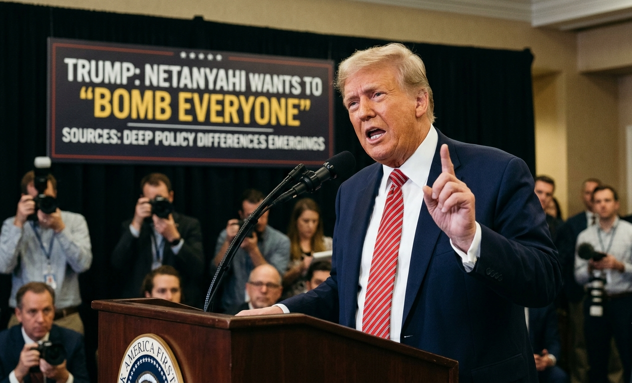 Trump Reportedly Says Netanyahu Wants to ‘Bomb Everyone’ Amid Policy Differences