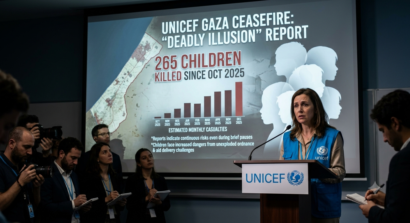 UNICEF Gaza Ceasefire “Deadly Illusion” Report: 265 Children Killed Since Oct 2025