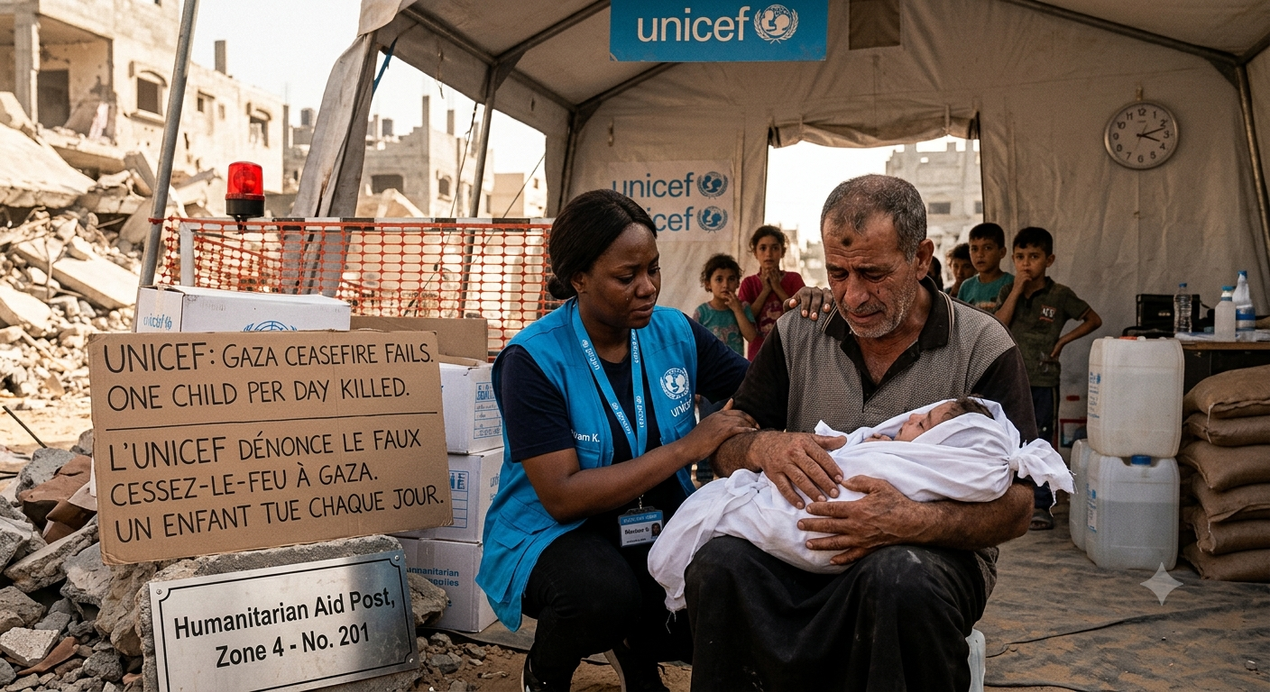 UNICEF Says Gaza Ceasefire Fails as One Child Per Day Is Still Killed