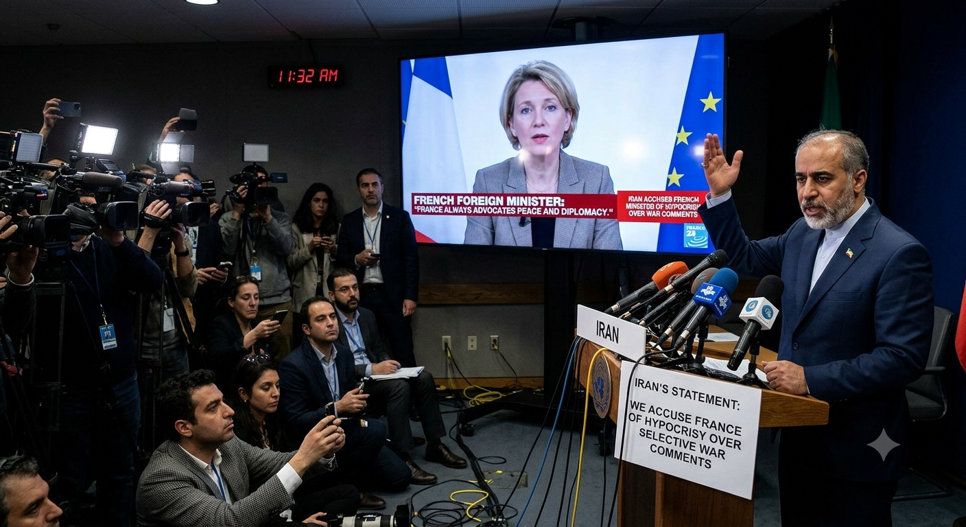 Iran Accuses French Foreign Minister of Hypocrisy Over War Comments