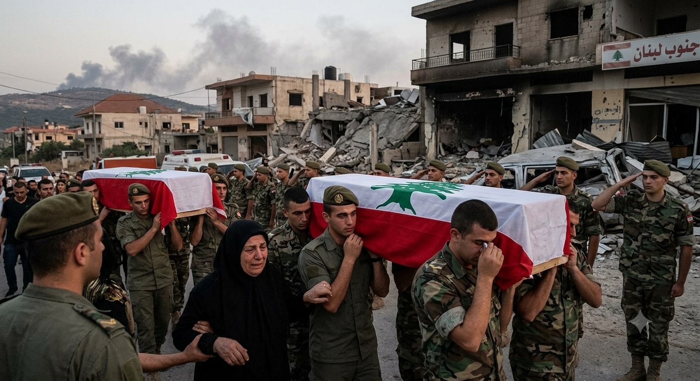 2 Lebanese Soldiers Killed in Israeli Airstrikes as Southern Lebanon Violence Escalates