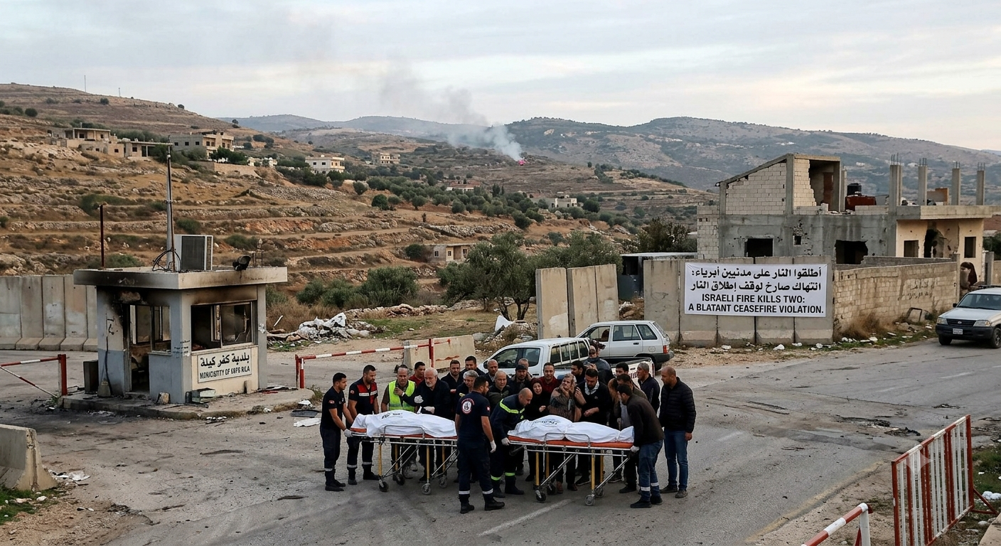Israeli Fire Kills Two in Southern Lebanon, Hezbollah Calls It a Ceasefire Violation