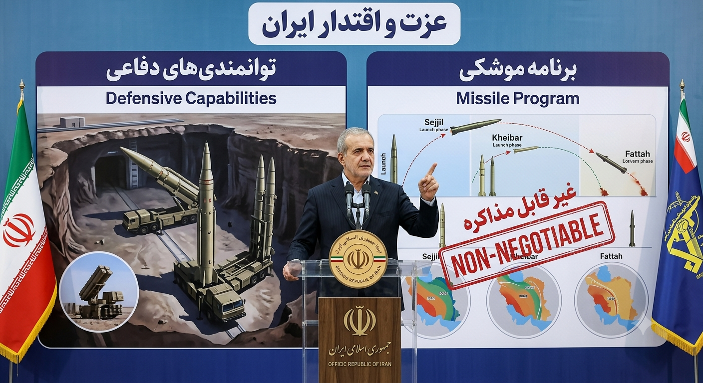 Iran’s Pezeshkian Says Defensive Capabilities and Missile Program Are Non-Negotiable
