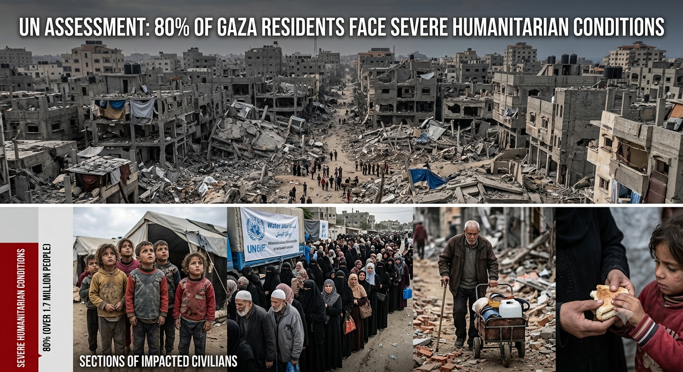 UN Assessment Finds 80 Percent of Gaza Residents Facing Severe Humanitarian Conditions