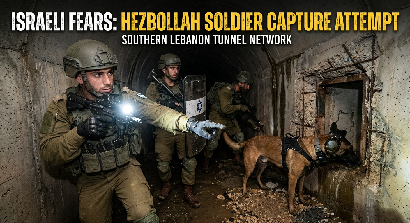 Israeli Fears Hezbollah Soldier Capture Attempt in Southern Lebanon Tunnel Network