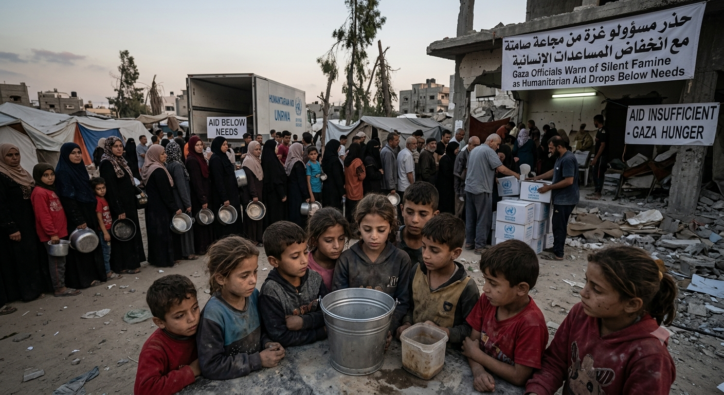 Gaza Officials Warn of Silent Famine as Humanitarian Aid Drops Below Needs