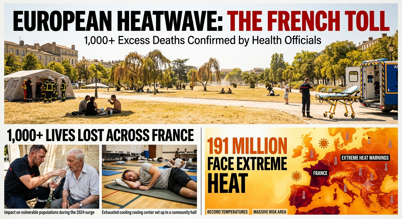 European Heatwave Linked to 1,000 Excess Deaths in France as 191 Million Face Extreme Heat