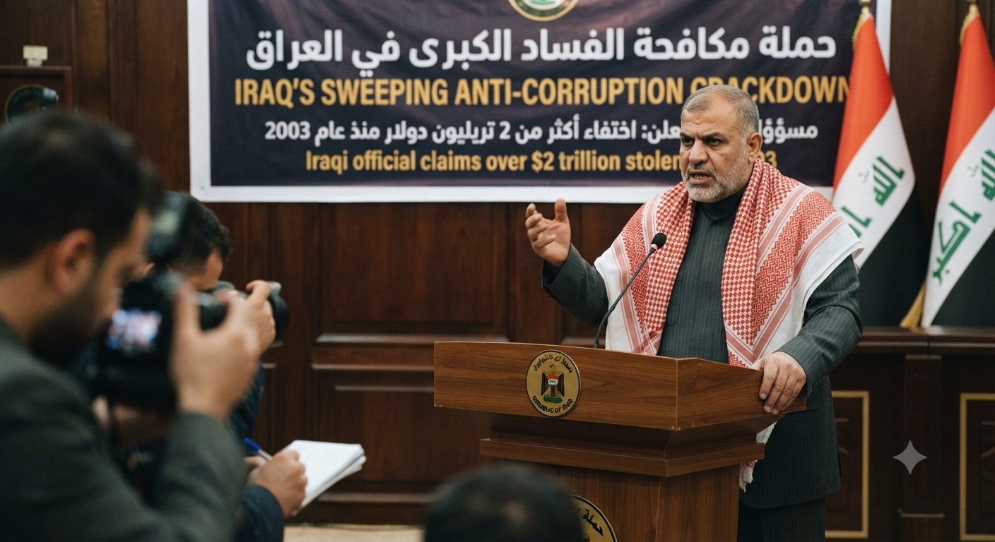 Iraqi official claims over $2 trillion stolen since 2003 amid sweeping corruption crackdown