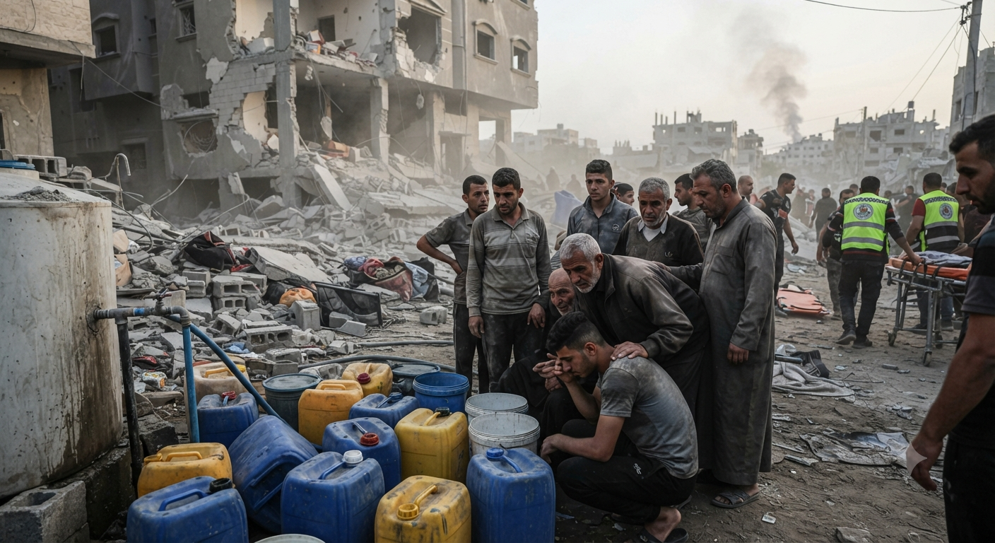Child Killed in Israeli Drone Strike While Collecting Water in Gaza City