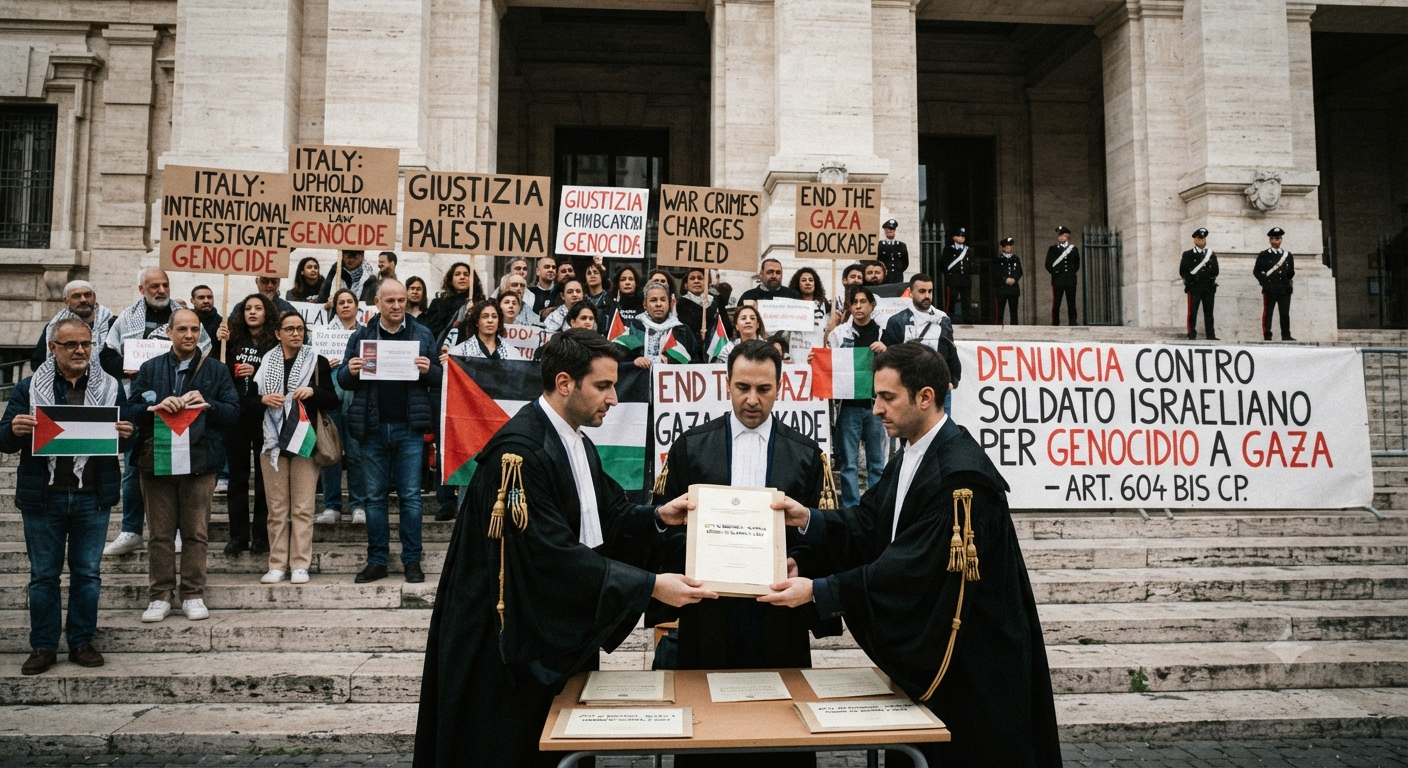 Complaint Filed in Italy Against Israeli Soldier Over Gaza Genocide Allegations