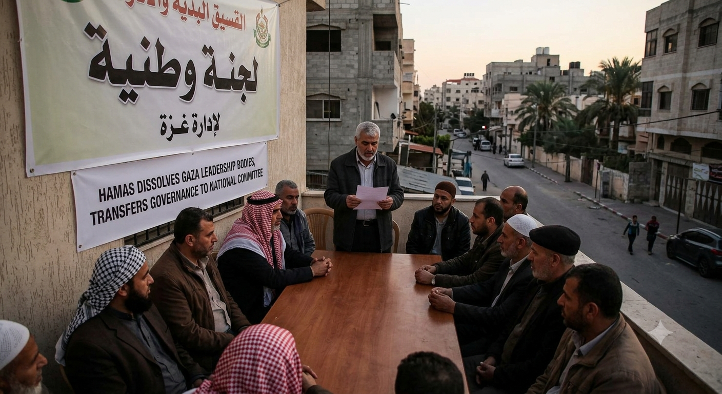 Hamas to Dissolve Gaza Leadership Bodies and Transfer Governance to National Committee