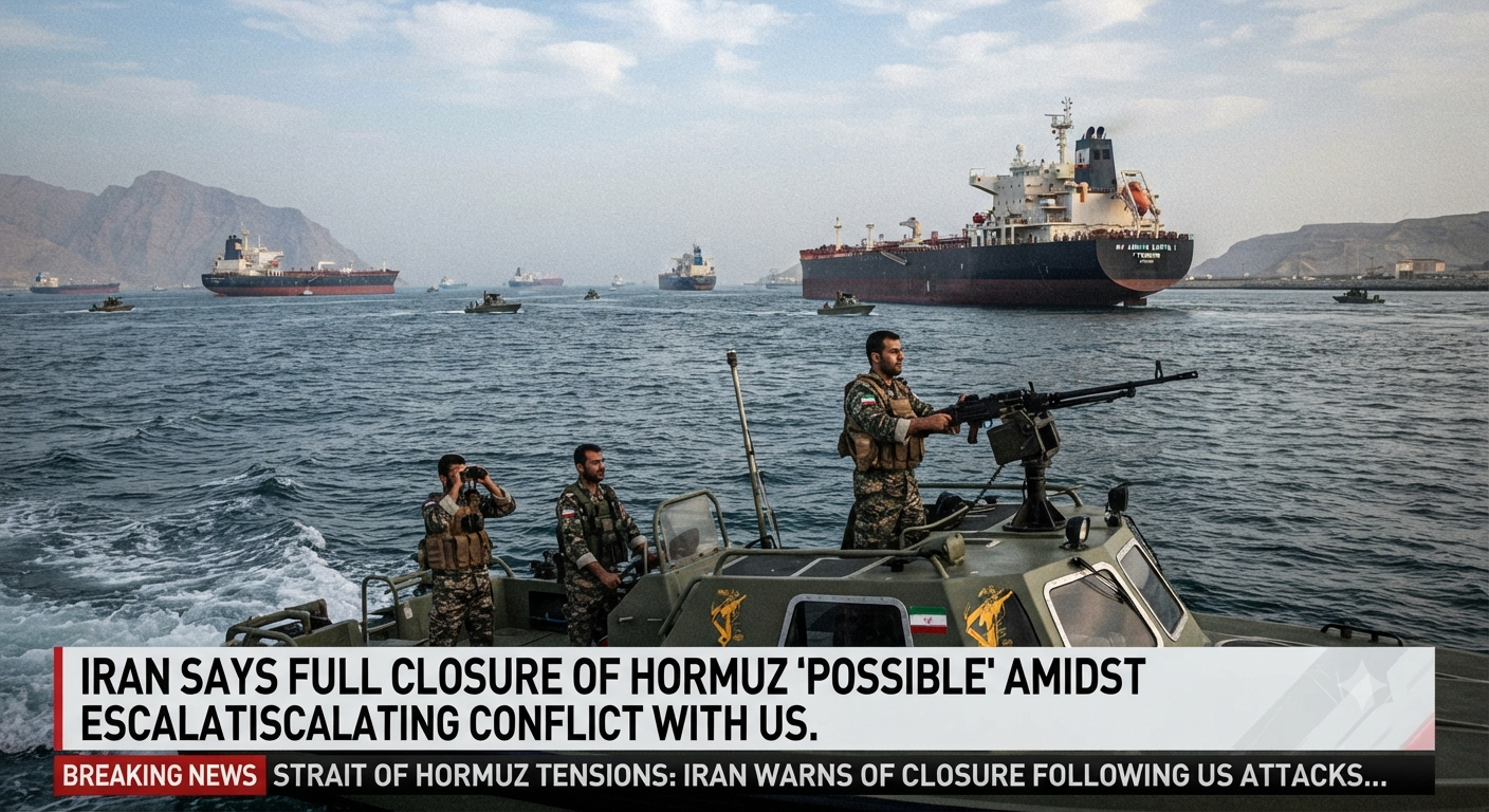 Iran Warns It Could Fully Close Strait of Hormuz After Fresh US Attacks