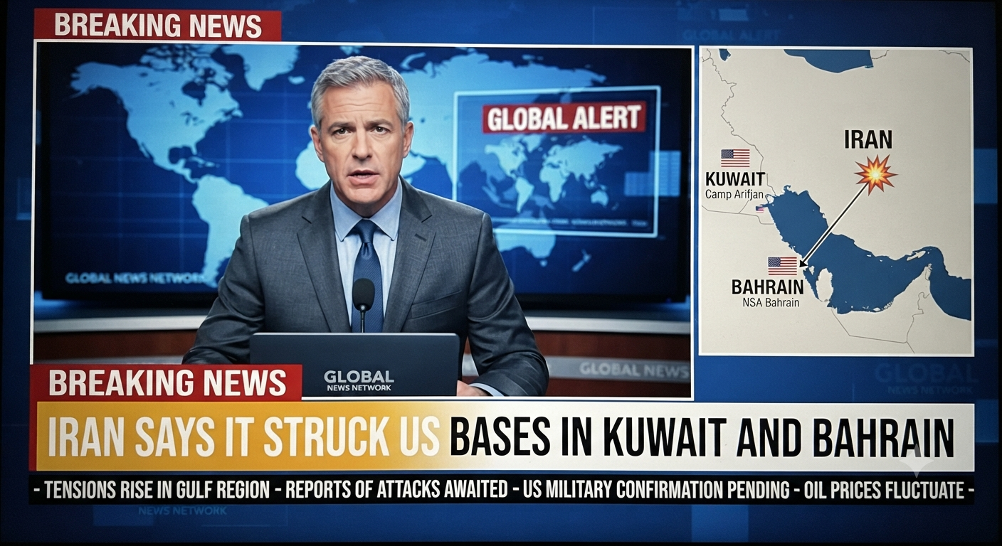 Iran Says It Struck US Bases in Kuwait and Bahrain