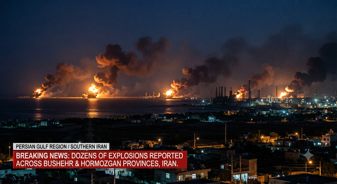 Dozens of Explosions Reported in Bushehr and Hormozgan Provinces
