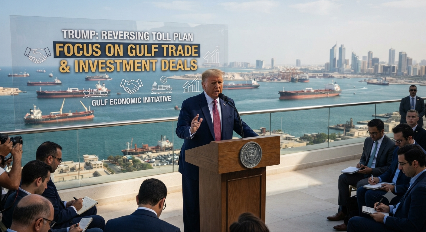 Trump Reverses Strait of Hormuz Toll Plan, Opts for Gulf Trade and Investment Deals