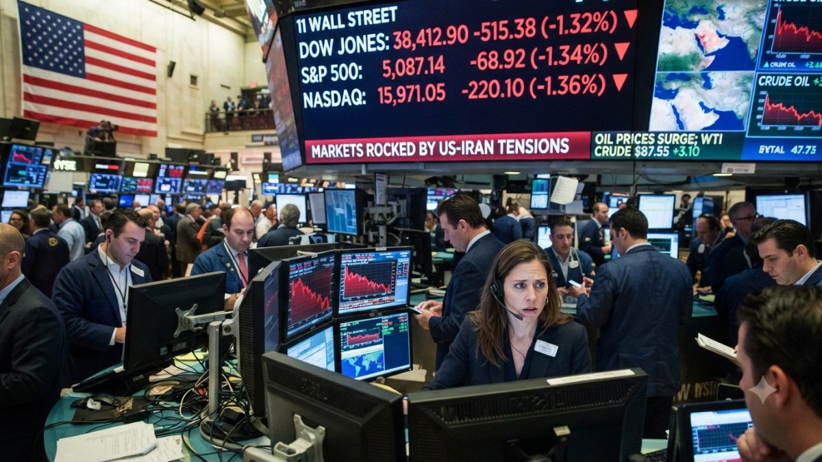 Wall Street Drops as US-Iran Tensions Push Oil Prices Higher and Rattle Markets