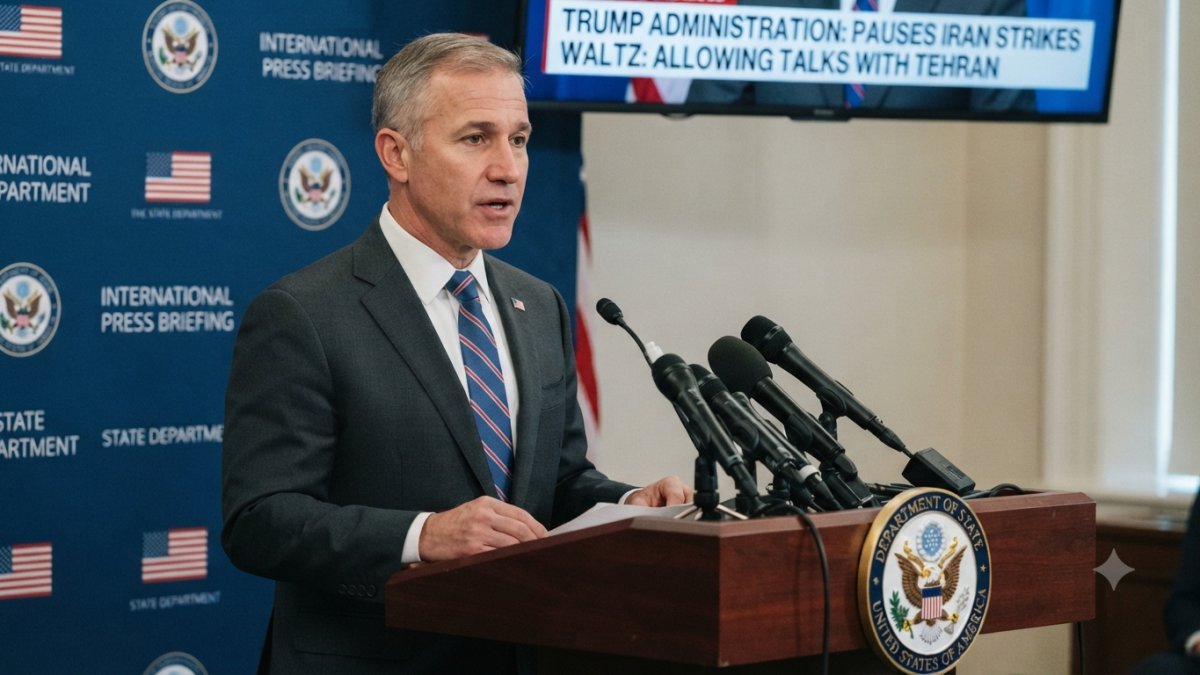 Trump Pauses Iran Strikes to Allow Talks With Tehran, US Envoy Mike Waltz Says