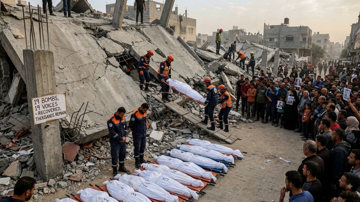 Gaza Crews Recover 19 Bodies From Destroyed Building as Thousands Remain Missing
