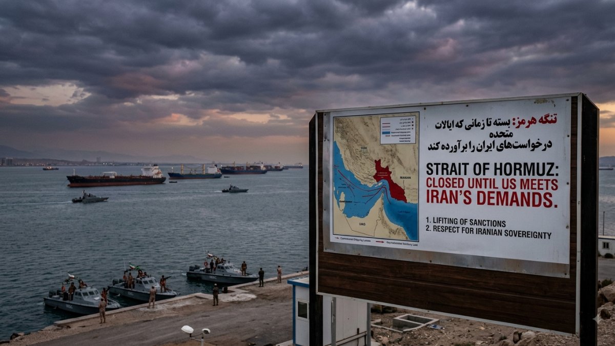 Iran Says Strait of Hormuz Will Remain Closed Until US Meets Tehran’s Demands