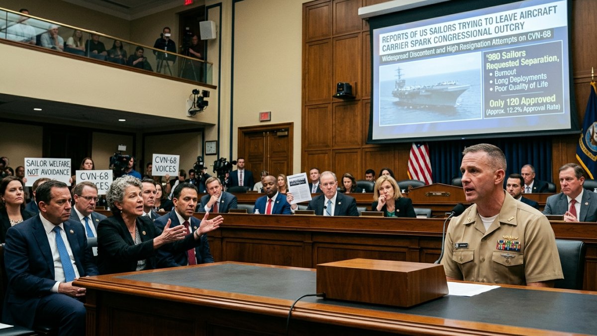 Reports of US Sailors Trying to Leave Aircraft Carrier Spark Congressional Outcry