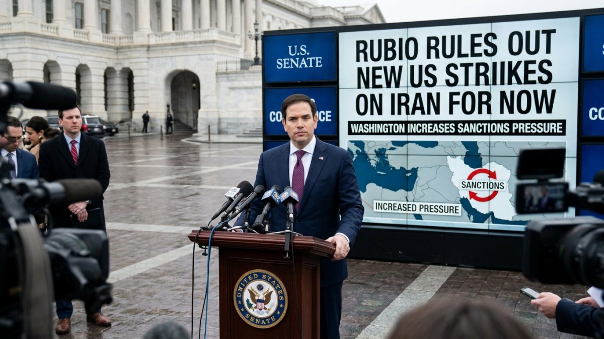 Rubio Rules Out New US Strikes on Iran for Now as Washington Increases Sanctions Pressure