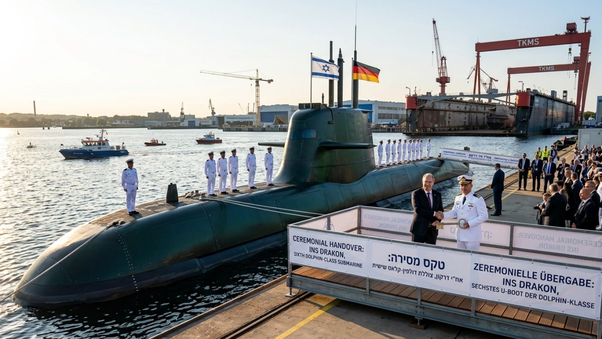 Israel Receives Sixth Dolphin-Class Drakon Submarine From Germany