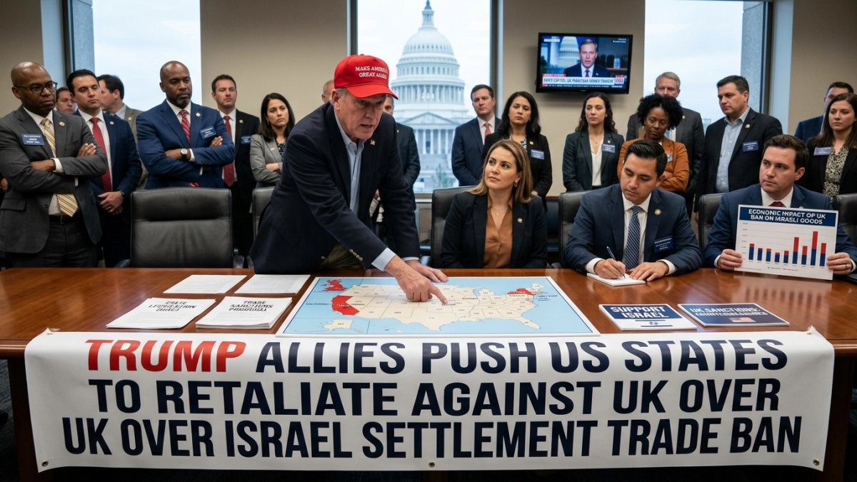 Trump Allies Push US States to Retaliate Against UK Over Israel Settlement Trade Ban