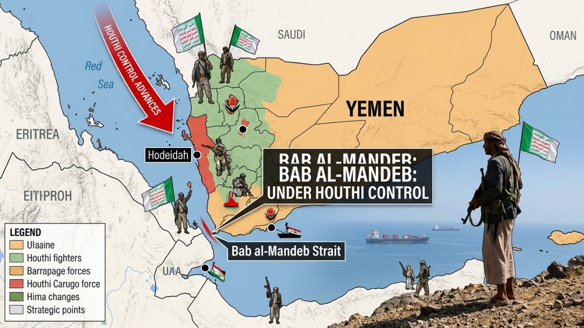Houthis Take Control of Yemen’s Red Sea Coast and Strategic Bab al-Mandeb