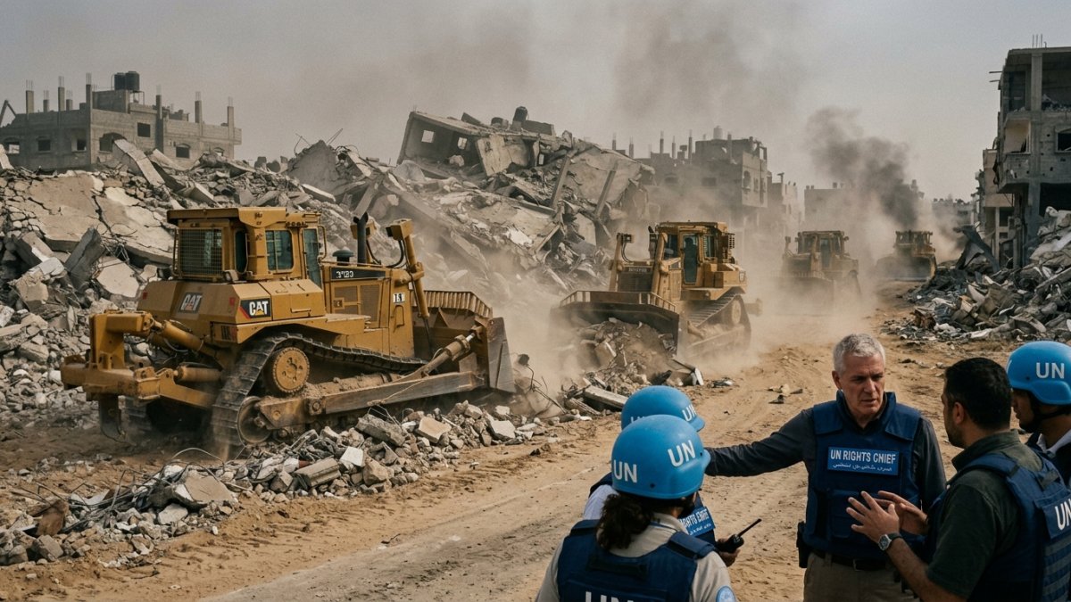 UN Rights Chief Warns Israeli Bulldozers Continue Clearing Gaza Rubble