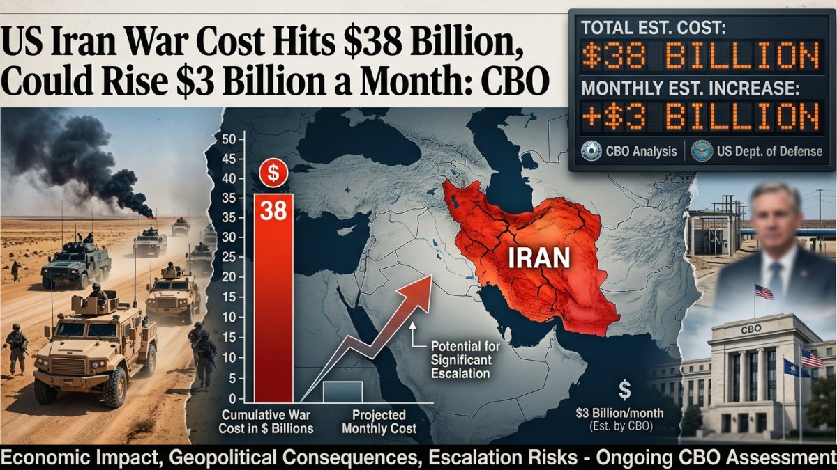 US Iran War Cost Hits $38 Billion, Could Rise $3 Billion a Month CBO