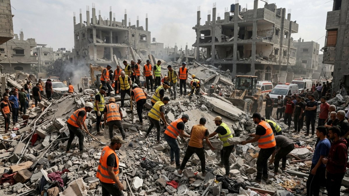 Gaza Search Teams Recover Remains of 101 People from Rubble