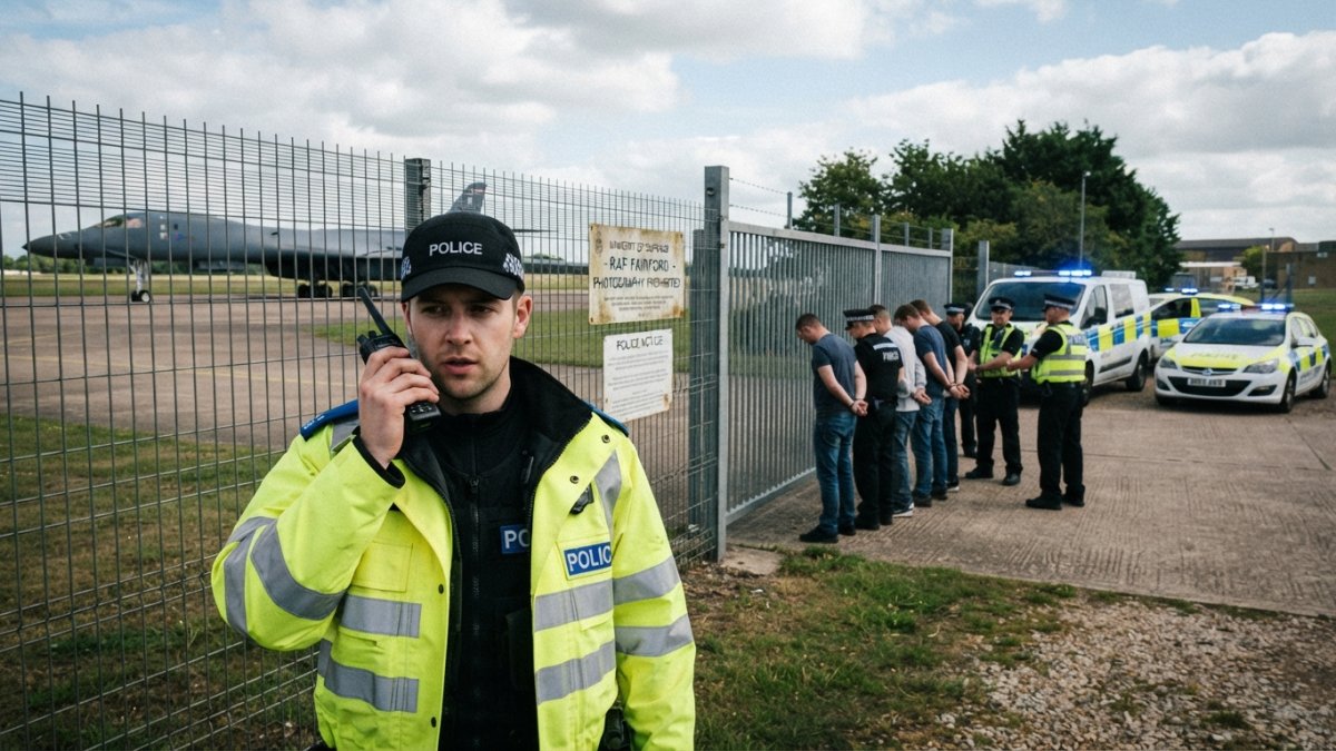 RAF Fairford Suspect Reportedly Called Police Before Five Men Were Arrested