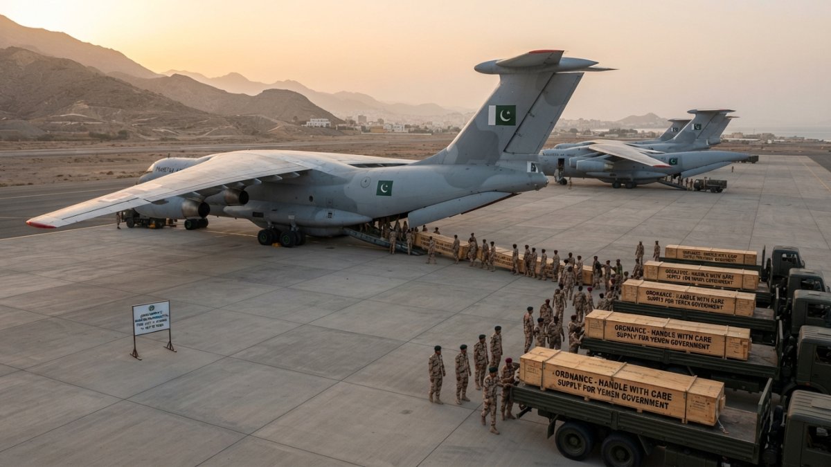 Pakistan Sent Four Planeloads of Weapons to Yemen Government, Report Says