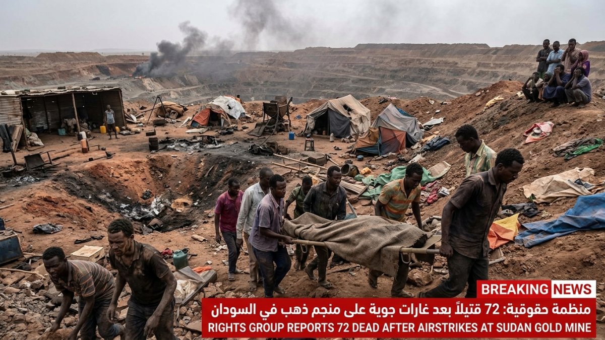 Rights Group Reports 72 Dead after Airstrikes at Sudan Gold Mine